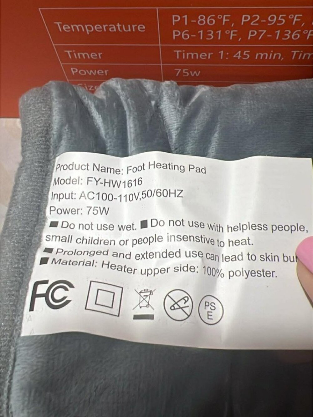 Multi‑Functional Electric Foot Warmer – NEW in Box - Picture 5 of 7